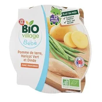 Bio Village Baby Plate Green Bean Turkey Potato 230g