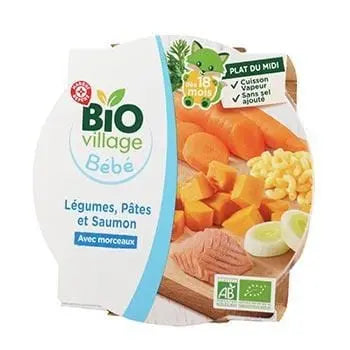Bio Village Baby Plate Vegetables Pasta Salmon 260g