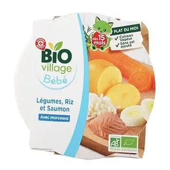 Bio Village Baby Vegetable Plate Salmon Rice 15 months 250g