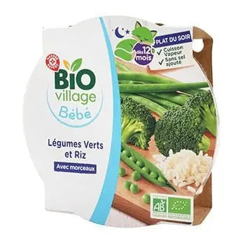Bio Village Baby Plate Green Vegetables and Rice 230g