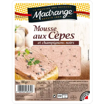 Madrange Porcini and Black Mushroom Mousse 180g