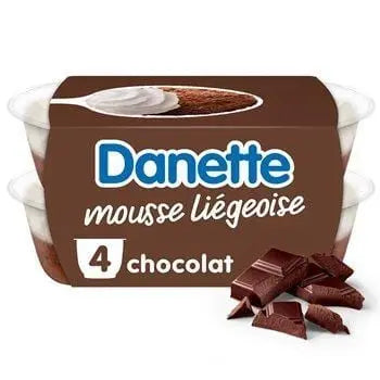 Danette Mousse Liégeoise Chocolate 4x80g