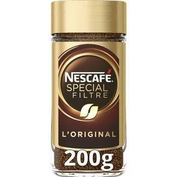 Jar of Nescafé L’Original Special Filter Soluble Coffee 200 g – rich aroma, Arabica and Robusta blend, ideal for filter-style cups.