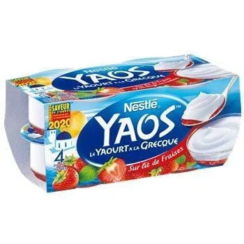 Yaourt à la grecque Nestlé Yaos Fraise - 4x125g