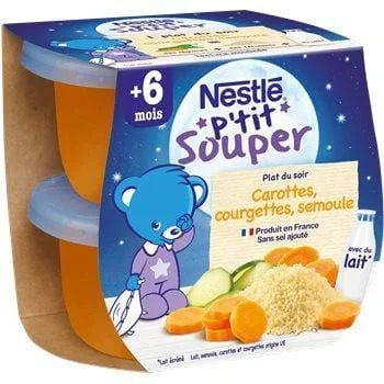Nestle Ptit Souper Carotte Courgettes Semoule 2x200g