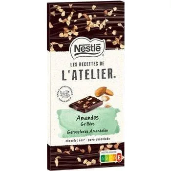Tablette chocolat noir Nestlé Amande grillées - 115g