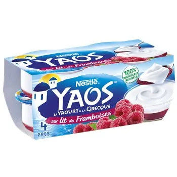 Nestle Yaos Greek Raspberry Yogurt  4x125g