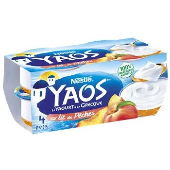 Nestle Yaos Greek-Style Peach Yogurt 4x125g