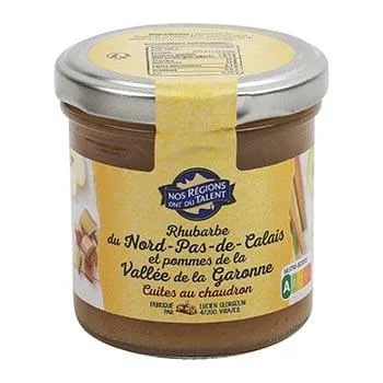 Nos Regions Dessert Fruitier Rhubarbe du Nord et Pommes de la Garonne 150g