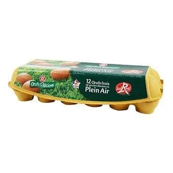 Oeufs frais De Nos Régions Plein Air - Label Rouge - x12