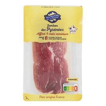 Jambon cru supérieur Pyrénées Nos Régions Ont Du Talent 100g