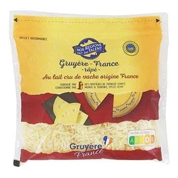 Gruyère râpé cru IGP Nos Régions ont du Talent 150g
