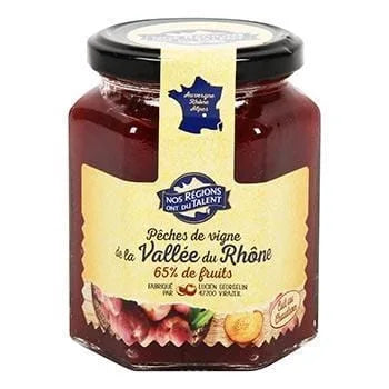 Confiture pêches de vignes Nos Régions ont du Talent 315g