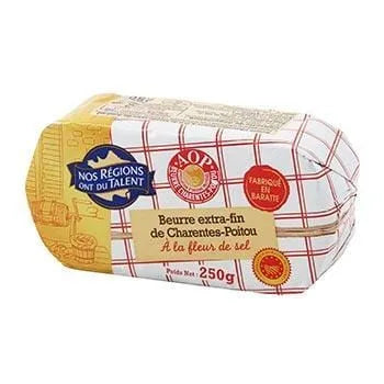 Beurre Nos Régions ont du Talent Demi-sel AOP 80% MG 250g