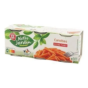 Carottes Notre Jardin 3x130g