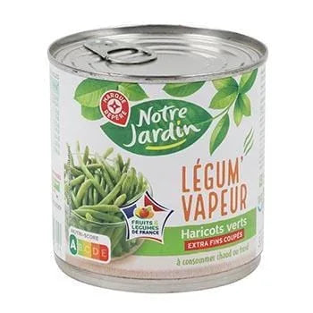 Haricots verts Notre Jardin Extra fins vapeur - 225g