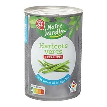 Haricots verts Notre Jardin Sans sel ajouté - 225g