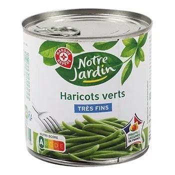 Haricots verts Notre Jardin Très fins - 220g