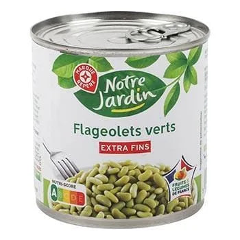 Flageolets verts Notre Jardin Extra fins - 265g