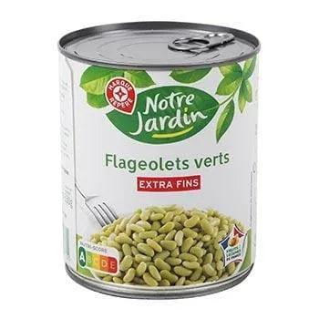 Flageolets verts Notre Jardin Extra fins - 530g