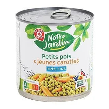 Petits pois carottes Très fins  Notre Jardin -A l'étuvée - 265g