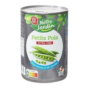 Petits pois Notre Jardin Sans sel ajouté - 280g