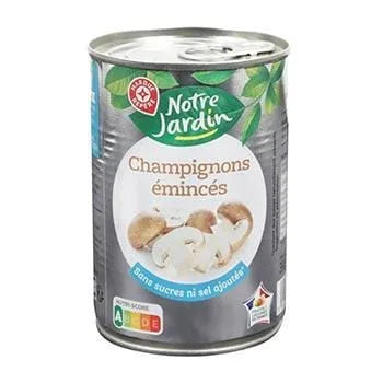 Champignon Notre Jardin Emincé Sans sel ajouté - 230g