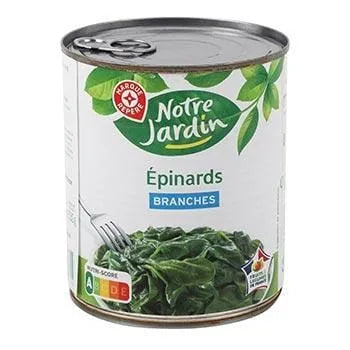 Epinards branches Notre Jardin 530g