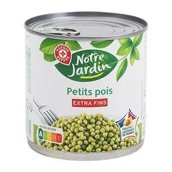 Petits pois Notre Jardin A l'étuvée - Extra fins - 280g