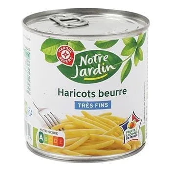 Haricots beurre Notre Jardin Très fins - 220g