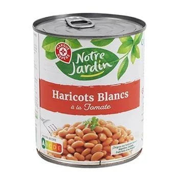 Haricots blancs Notre Jardin A la tomate - 530g