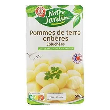 Pomme de terre de consommation N.Jardin entières, épluch. 500g
