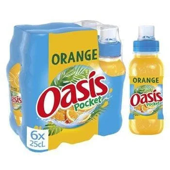 Boissons fruits Oasis Orange - 6x25cl