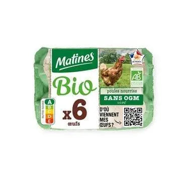 Matines Organic Eggs without GMO (x6)