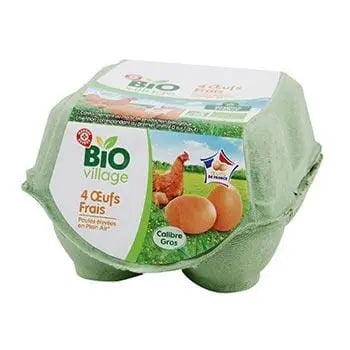 Bio Village 4 Fresh Eggs Organic Free Range - x