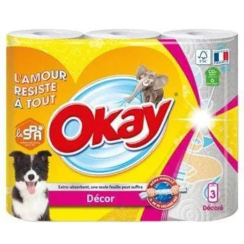 Essuie-tout Okay N°1 Original x3 rouleaux