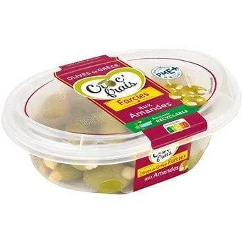 Olives farcies Croc'frais Aux amandes - 200g