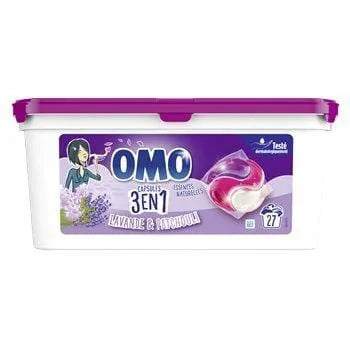 Omo Lessive 3en1 Lavande et Patchouli Capsules (x27) 572g