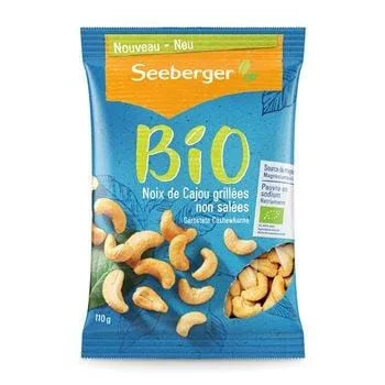 Noix cajou grillées non salées Bio - Seeberger - 110g