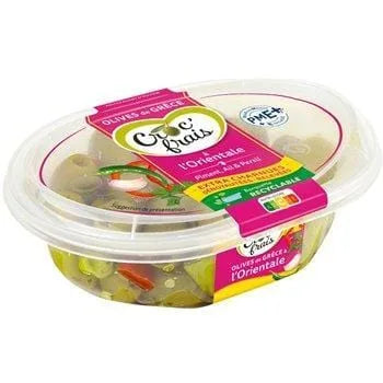 Olives vertes Croc'frais A l'orientale Dénoyautées 200g