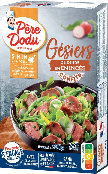 Père Dodu Gesiers de Dinde Confits Émincés 200g