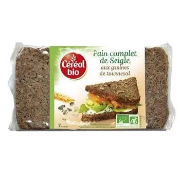 Cereal Organic Wholemeal bread Rye Sunflower 500g