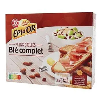 Epi d'Or Whole Wheat Toast x24 - 500g
