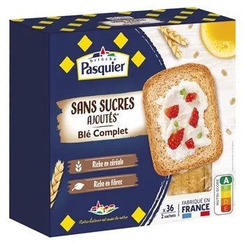 Pasquier Wheat Brioche Biscotte with No Added Sugar (x36) 300g