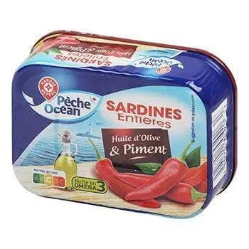 Sardines au piment Pêche Océan Huile d'olive - 135g