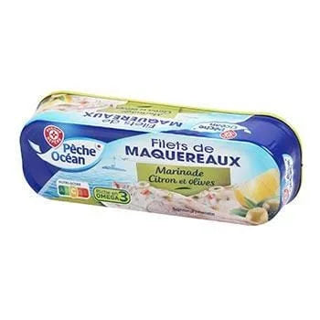 Filets maquereaux Pêche Océan Citron olives - 176g