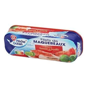 Filets maquereaux Pêche Océan Tomate basilic - 169g