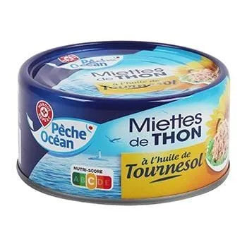 Miettes de thon Pêche Océan Huile de tournesol - 160g