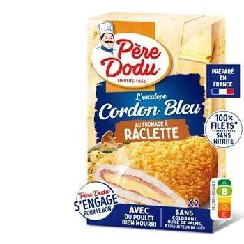 Pere Dodu Cordon Bleu au Fromage de Raclette (x2) 200g
