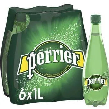 Eau minérale naturelle gazeuse Perrier - 6x1L